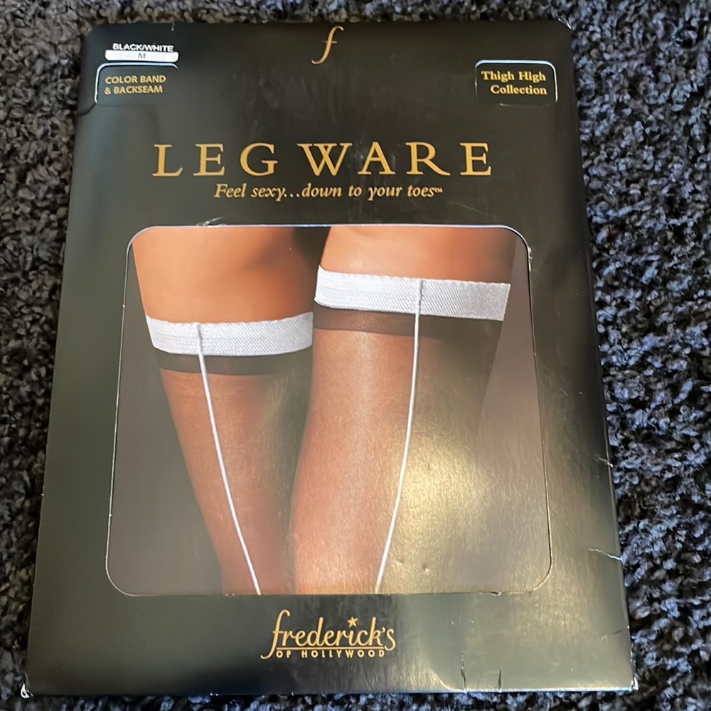 Frederick’s of Hollywood thigh high stockings